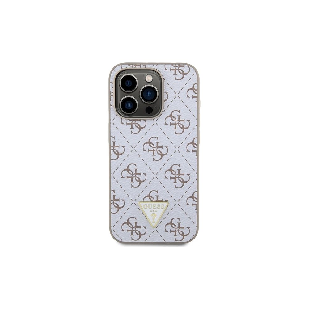 Hurtownia GSM - Etui Guess GUHCP15XPG4GPH Apple iPhone 15 Pro Max hardcase 4G Triangle Metal Logo bílý/white - GUE3304 - {ean13} - Hurt