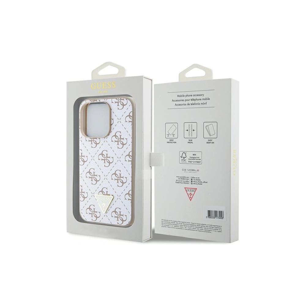 Hurtownia GSM - Etui Guess GUHCP15XPG4GPH Apple iPhone 15 Pro Max hardcase 4G Triangle Metal Logo bílý/white - GUE3304 - {ean13} - Hurt