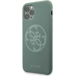 Hurtownia GSM - Etui Guess GUHCN58LS4GKA Apple iPhone 11 Pro khaki hard case Silicone 4G Tone On Tone - GUE164KHA - {ean13} - Hurt