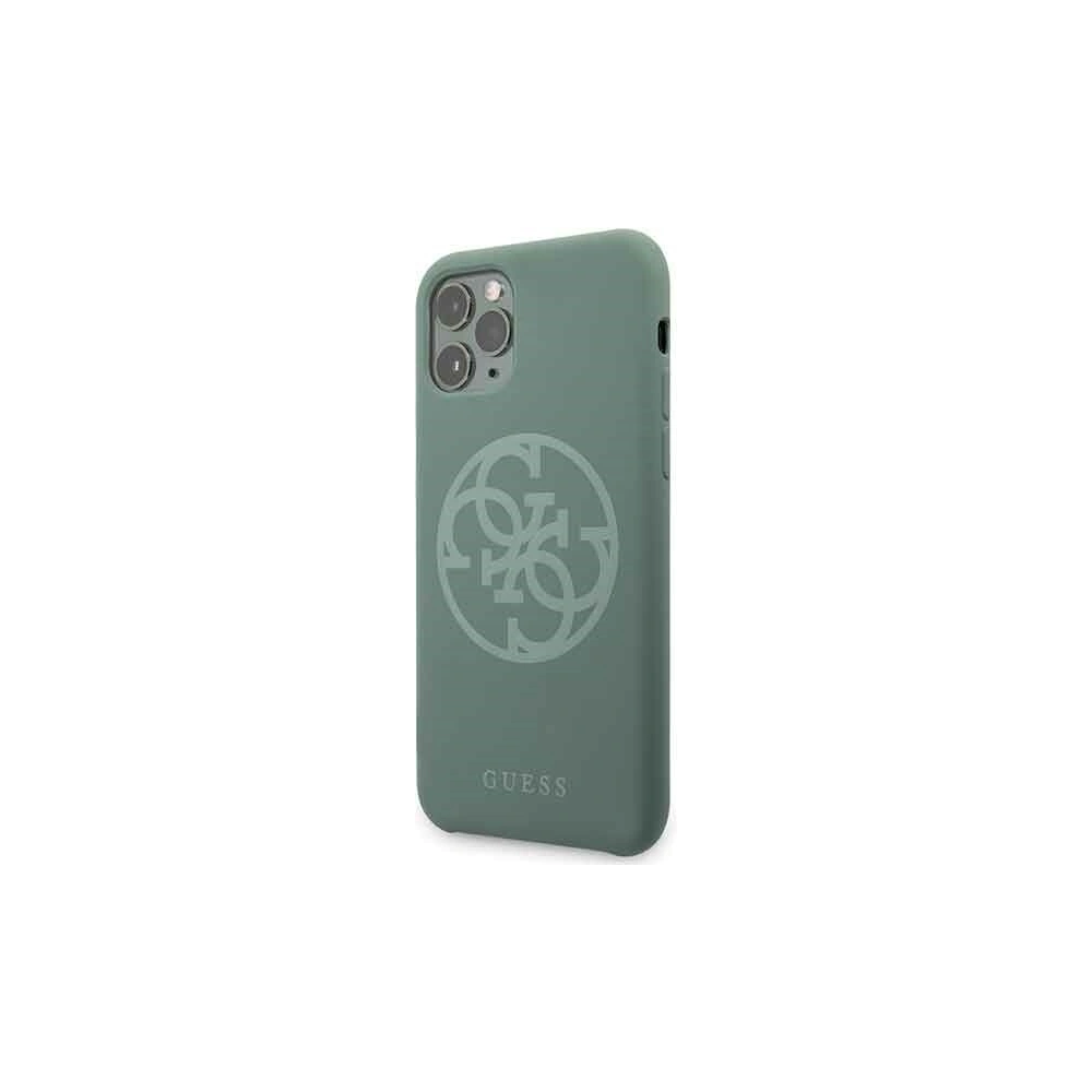 Hurtownia GSM - Etui Guess GUHCN58LS4GKA Apple iPhone 11 Pro khaki hard case Silicone 4G Tone On Tone - GUE164KHA - {ean13} - Hurt