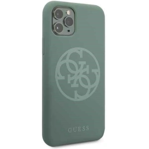 Hurtownia GSM - Etui Guess GUHCN58LS4GKA Apple iPhone 11 Pro khaki hard case Silicone 4G Tone On Tone - GUE164KHA - {ean13} - Hurt