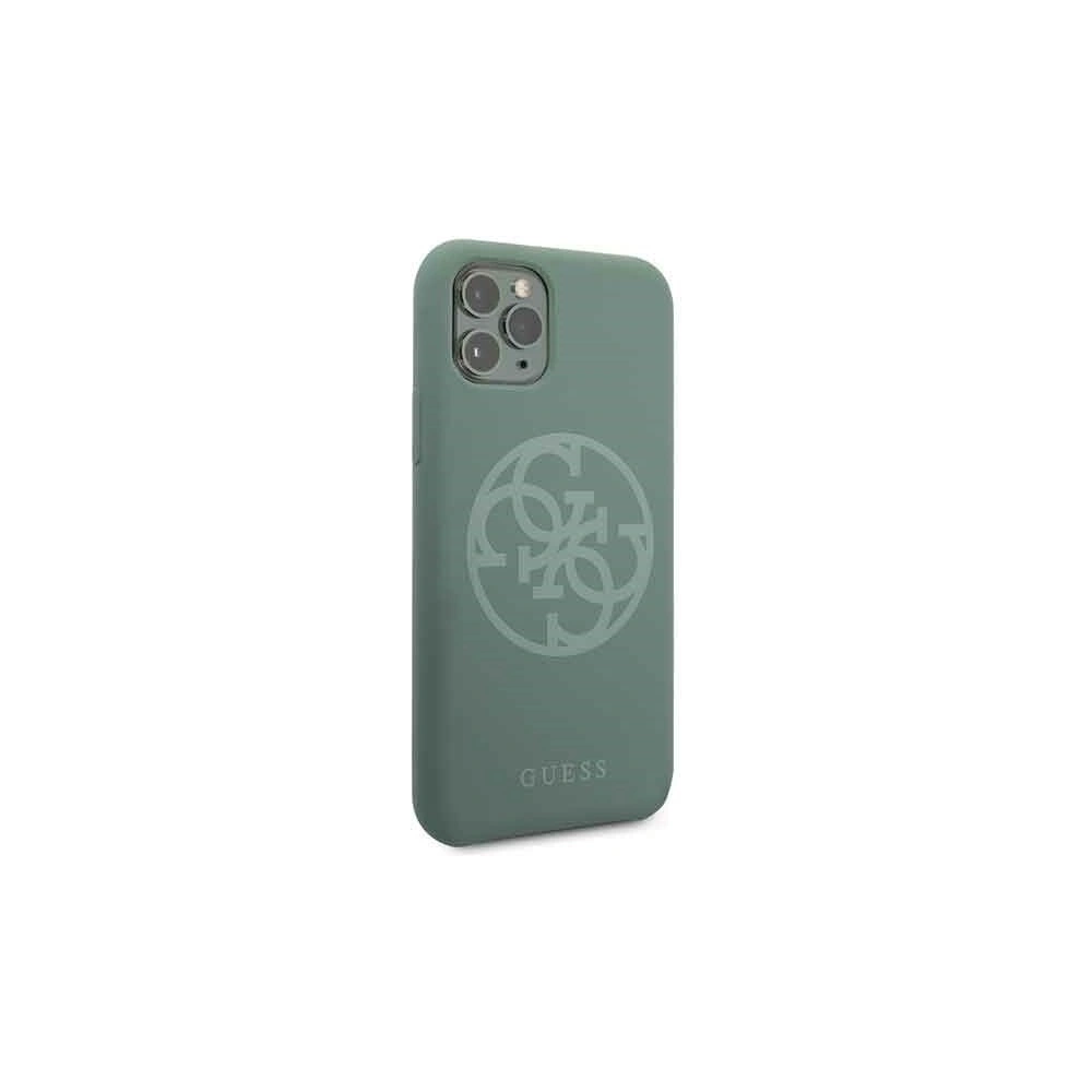 Hurtownia GSM - Etui Guess GUHCN58LS4GKA Apple iPhone 11 Pro khaki hard case Silicone 4G Tone On Tone - GUE164KHA - {ean13} - Hurt