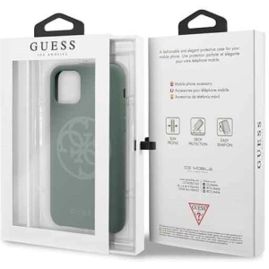 Hurtownia GSM - Etui Guess GUHCN58LS4GKA Apple iPhone 11 Pro khaki hard case Silicone 4G Tone On Tone - GUE164KHA - {ean13} - Hurt