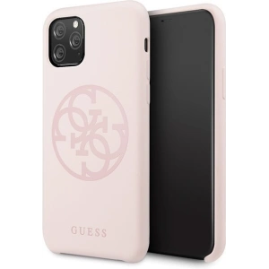 Hurtownia GSM - Etui Guess GUHCN58LS4GLP Apple iPhone 11 Pro light pink/jasnoróżowy hard case Silicone 4G Tone On Tone - GUE165PNK - {ean13} - Hurt