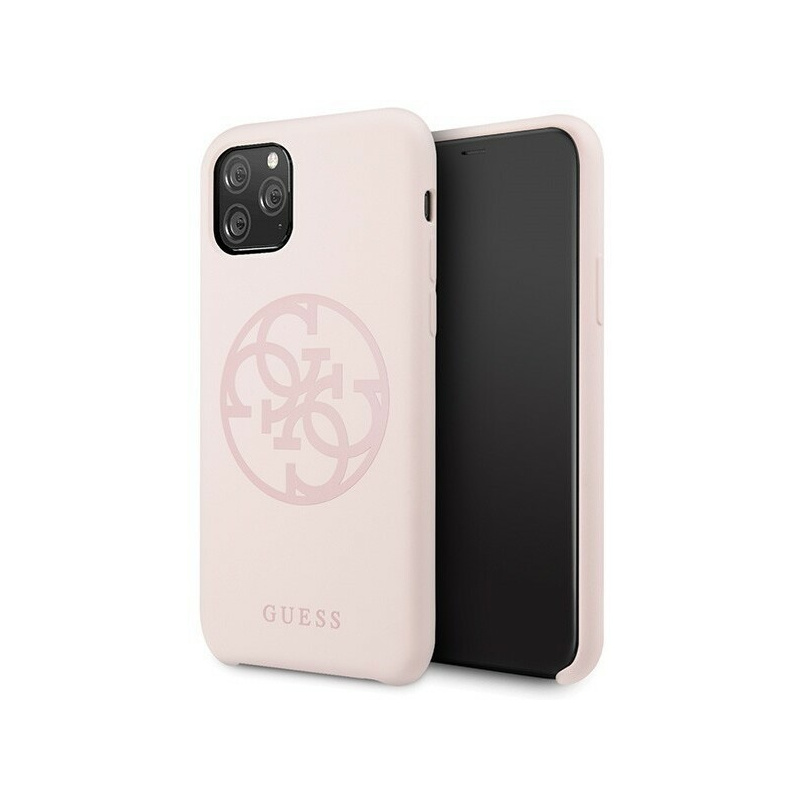 Guess Distributor - 3700740463642 - GUE165PNK - Guess GUHCN58LS4GLP iPhone 11 Pro light pink hard case Silicone 4G Tone On Tone - B2B homescreen