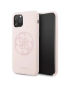 Etui Guess GUHCN58LS4GLP Apple iPhone 11 Pro light pink/jasnoróżowy hard case Silicone 4G Tone On Tone