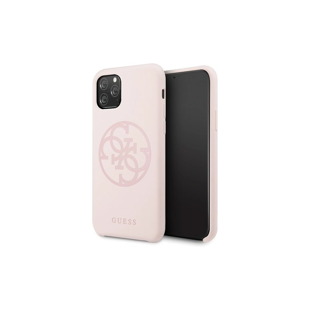 Hurtownia GSM - Etui Guess GUHCN58LS4GLP Apple iPhone 11 Pro light pink/jasnoróżowy hard case Silicone 4G Tone On Tone - GUE165PNK - {ean13} - Hurt