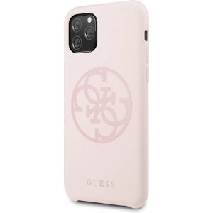 Hurtownia GSM - Etui Guess GUHCN58LS4GLP Apple iPhone 11 Pro light pink/jasnoróżowy hard case Silicone 4G Tone On Tone - GUE165PNK - {ean13} - Hurt