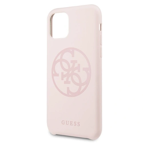Etui Guess GUHCN58LS4GLP Apple iPhone 11 Pro light pink/jasnoróżowy hard case Silicone 4G Tone On Tone