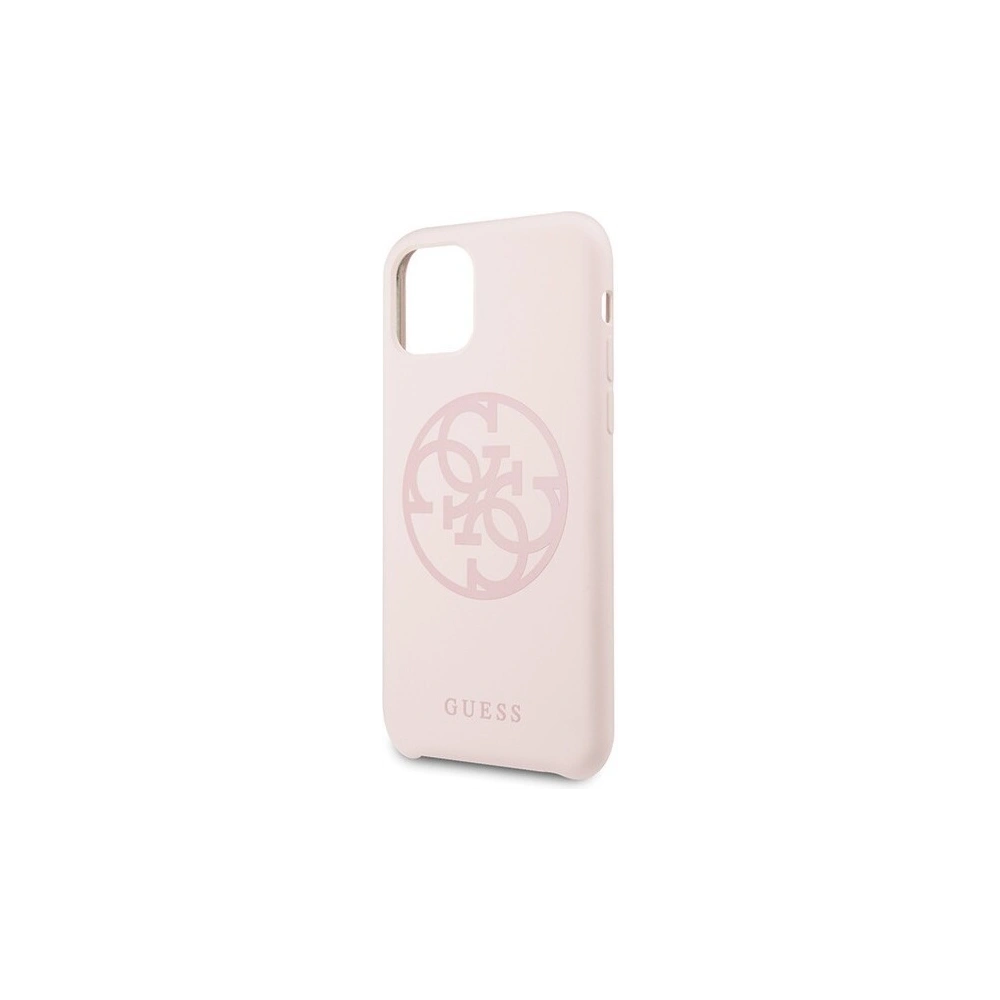 Hurtownia GSM - Etui Guess GUHCN58LS4GLP Apple iPhone 11 Pro light pink/jasnoróżowy hard case Silicone 4G Tone On Tone - GUE165PNK - {ean13} - Hurt