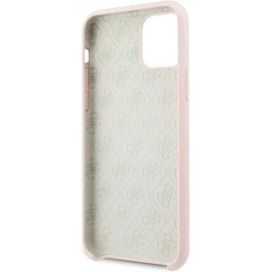 Hurtownia GSM - Etui Guess GUHCN58LS4GLP Apple iPhone 11 Pro light pink/jasnoróżowy hard case Silicone 4G Tone On Tone - GUE165PNK - {ean13} - Hurt