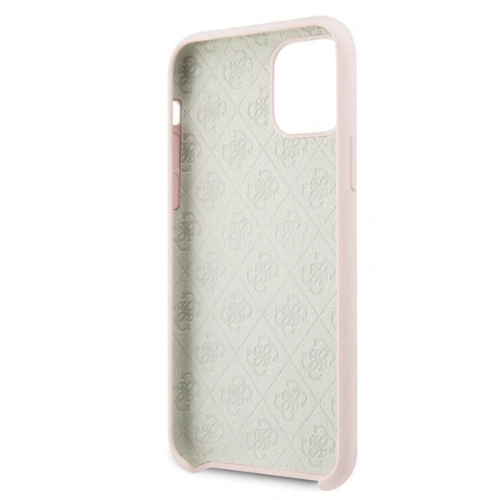 Etui Guess GUHCN58LS4GLP Apple iPhone 11 Pro light pink/jasnoróżowy hard case Silicone 4G Tone On Tone