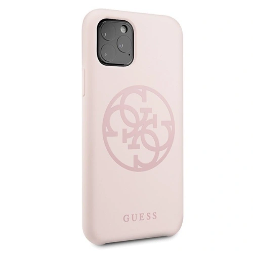 Etui Guess GUHCN58LS4GLP Apple iPhone 11 Pro light pink/jasnoróżowy hard case Silicone 4G Tone On Tone