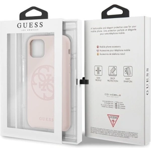 Hurtownia GSM - Etui Guess GUHCN58LS4GLP Apple iPhone 11 Pro light pink/jasnoróżowy hard case Silicone 4G Tone On Tone - GUE165PNK - {ean13} - Hurt