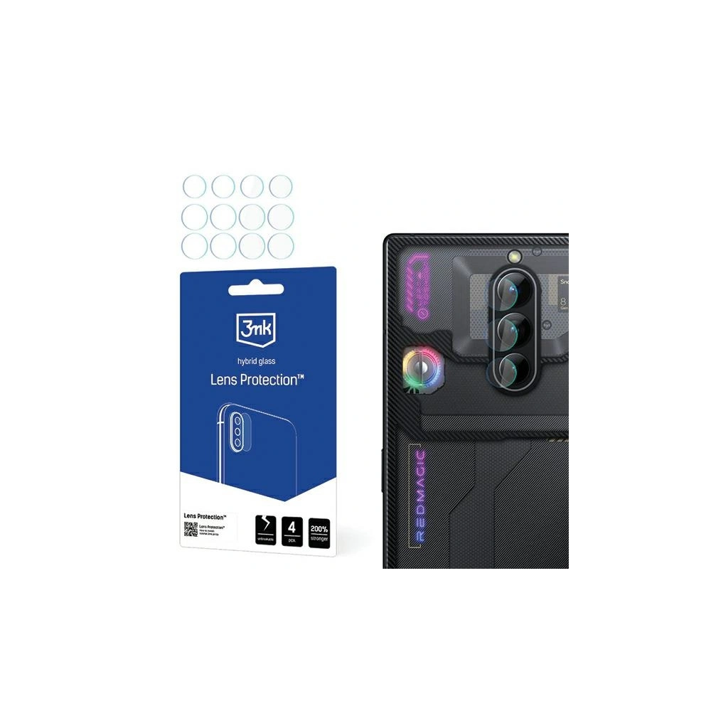 Hurtownia GSM - Szkło hybrydowe na obiektyw aparatu 3MK Lens Protect Nubia Red Magic 8 Pro / 8 Pro+ / 8s Pro [4 PACK] - 3MK5678 - {ean13} - Hurt