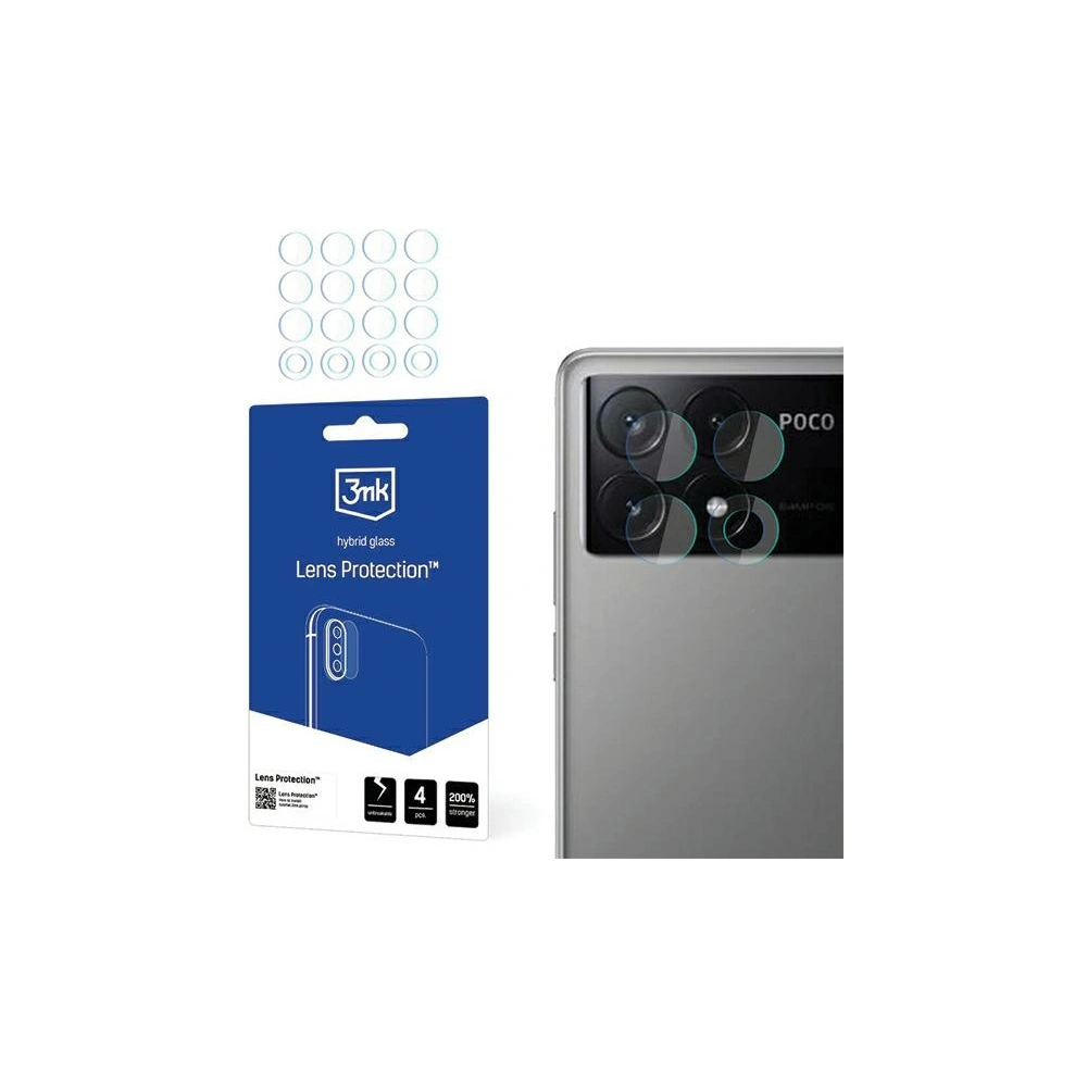 Hurtownia GSM - Hybridní sklo na objektiv fotoaparátu 3MK Lens Protect Poco M6 Pro 4G [4 PACK] - 3MK5683 - {ean13} - Hurt