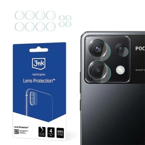 Hurtownia GSM - Szkło hybrydowe na obiektyw aparatu 3MK Lens Protect Poco X6 5G [4 PACK] - 3MK5684 - {ean13} - Hurt