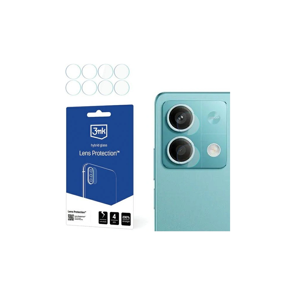 Hurtownia GSM - Szkło hybrydowe na obiektyw aparatu 3MK Lens Protect Xiaomi Redmi Note 13 5G [4 PACK] - 3MK5685 - {ean13} - Hurt