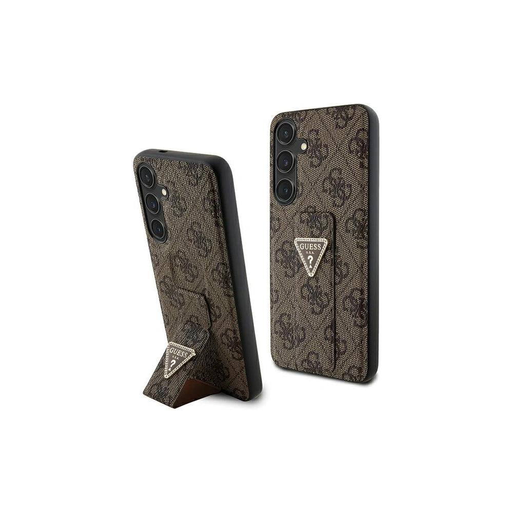 Hurtownia GSM - Etui Guess GUHCS24MPGS4TDW Samsung Galaxy S24+ Plus hardcase Grip Stand 4G Triangle Strass brązowy/brown - GUE3307 - {ean13} - Hurt