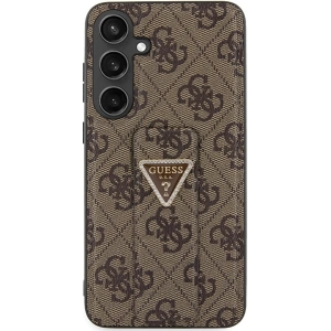 Wholesale Guess GUHCS24MPGS4TDW Samsung Galaxy S24+ Plus hardcase Grip Stand 4G Triangle Strass brown - GUE3307 - {ean13} - Hurt