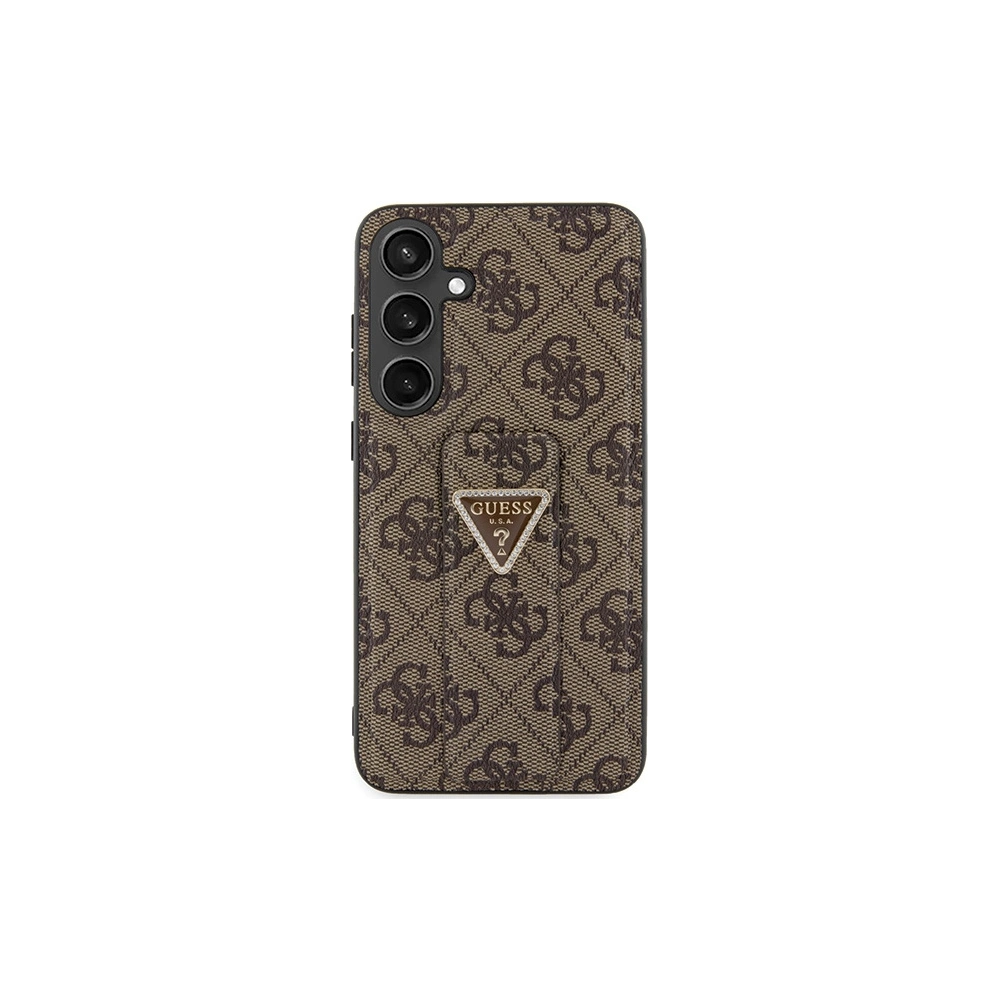 Hurtownia GSM - Etui Guess GUHCS24MPGS4TDW Samsung Galaxy S24+ Plus hardcase Grip Stand 4G Triangle Strass brązowy/brown - GUE3307 - {ean13} - Hurt