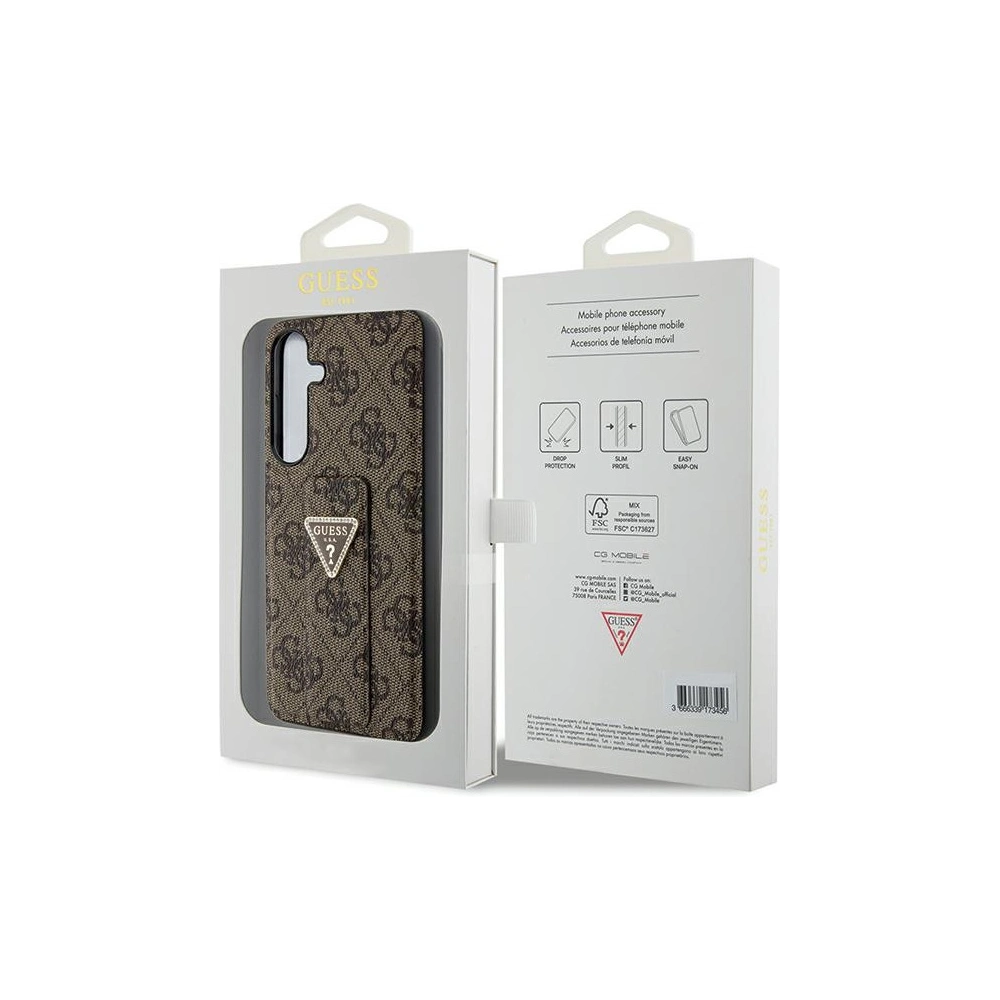 Hurtownia GSM - Etui Guess GUHCS24MPGS4TDW Samsung Galaxy S24+ Plus hardcase Grip Stand 4G Triangle Strass brązowy/brown - GUE3307 - {ean13} - Hurt