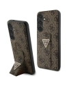 Guess GUHCS24SPGS4TDW Samsung Galaxy S24 hardcase Grip Stand 4G Triangle Strass brown