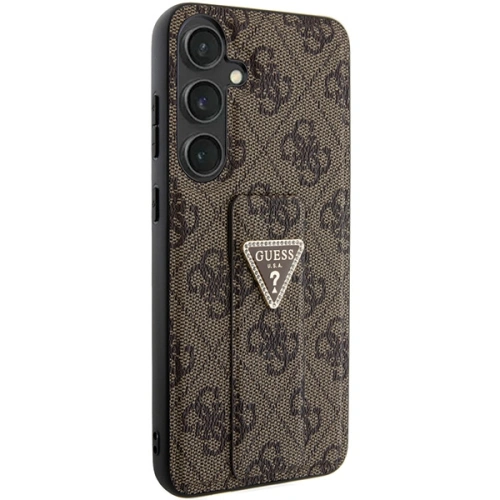 Etui Guess GUHCS24SPGS4TDW Samsung Galaxy S24 hardcase Grip Stand 4G Triangle Strass brązowy/brown