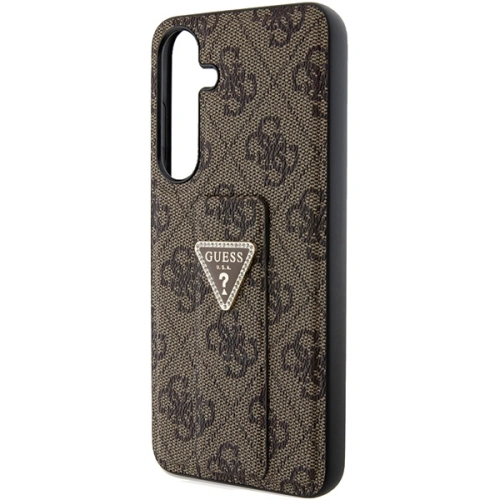 Etui Guess GUHCS24SPGS4TDW Samsung Galaxy S24 hardcase Grip Stand 4G Triangle Strass brązowy/brown