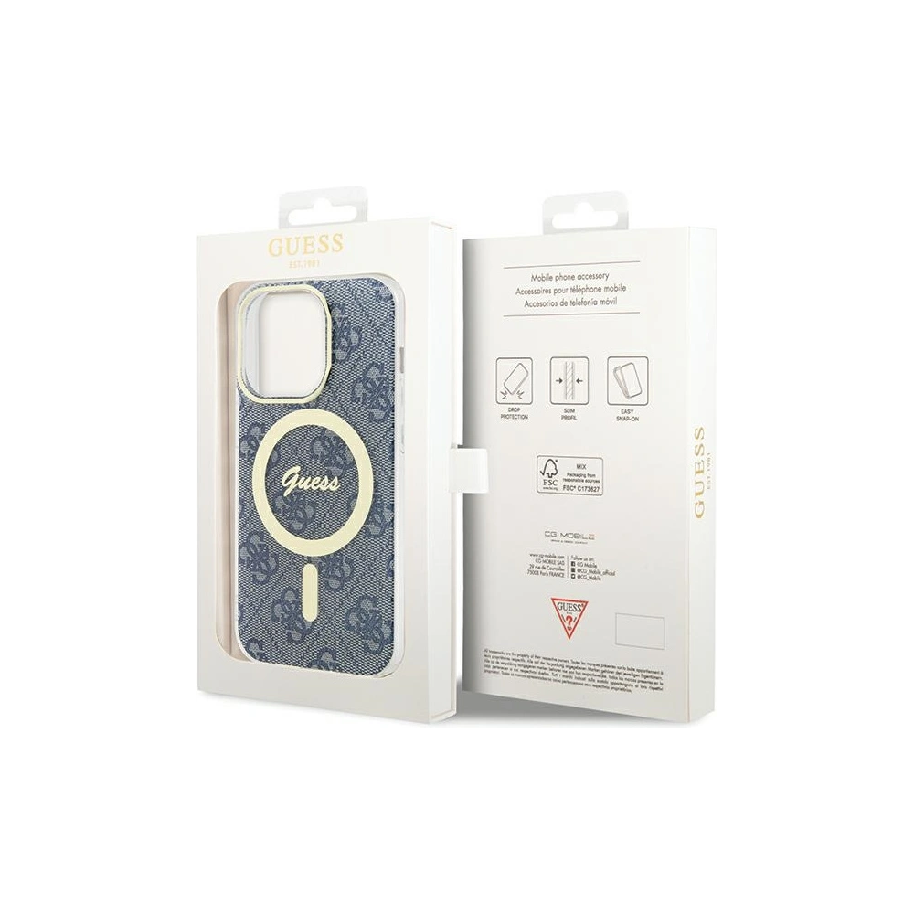 Hurtownia GSM - Etui Guess GUHMP15LH4STB Apple iPhone 15 Pro kemény tok IML 4G MagSafe kék/blue - GUE3309 - {ean13} - Hurt