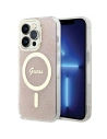 Case Guess GUHMP15LH4STP Apple iPhone 15 Pro Hardcase IML 4G MagSafe rosa/pink