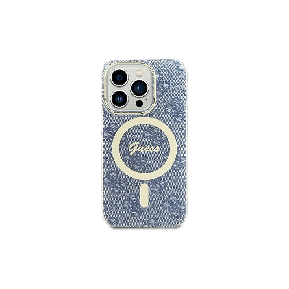 Etui Guess GUHMP15SH4STB Apple iPhone 15 / 14 / 13 hardcase IML 4G MagSafe niebieski/blue