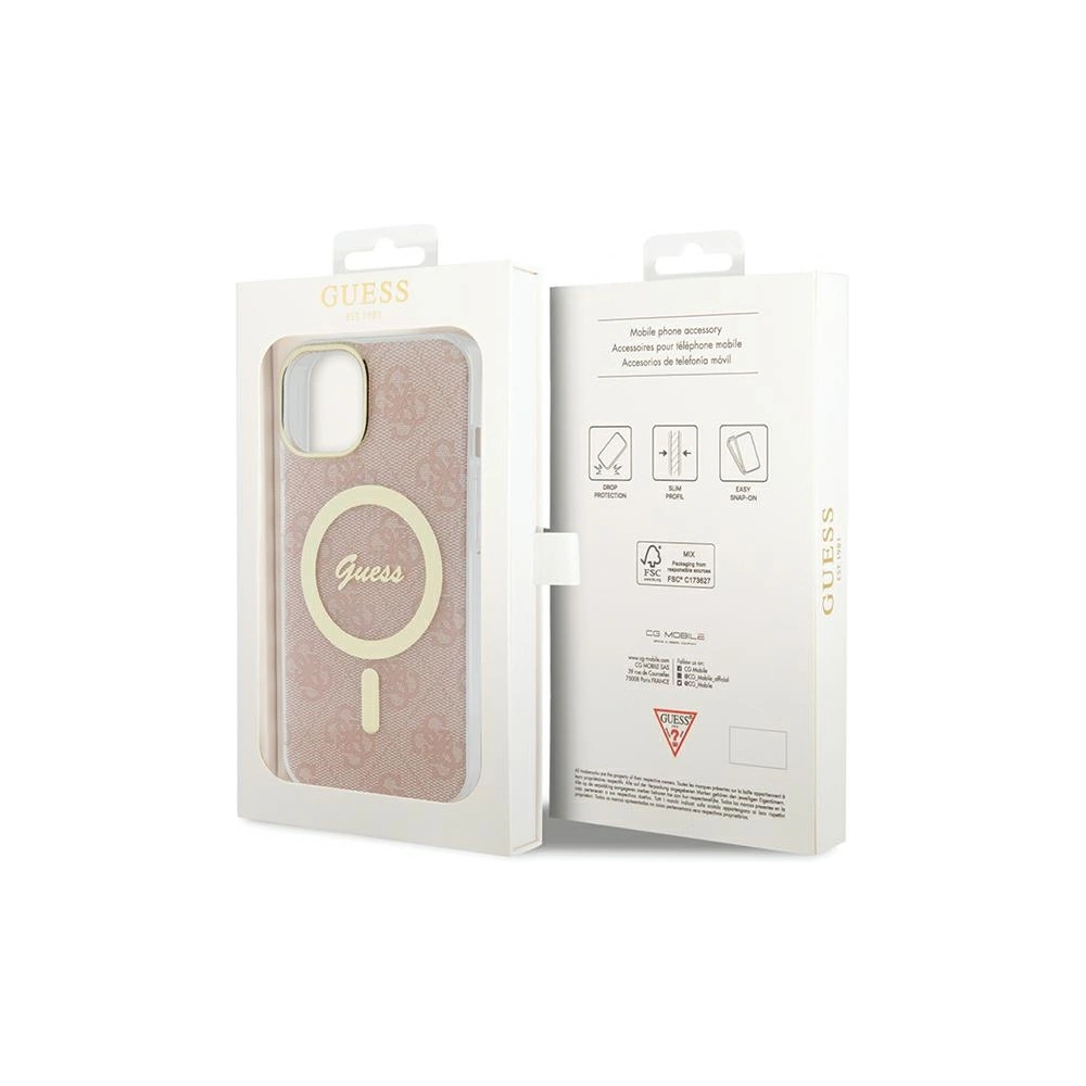 Hurtownia GSM - Case Guess GUHMP15SH4STP Apple iPhone 15 / 14 / 13 Hardcase IML 4G MagSafe rosa/pink - GUE3312 - {ean13} - Hurt