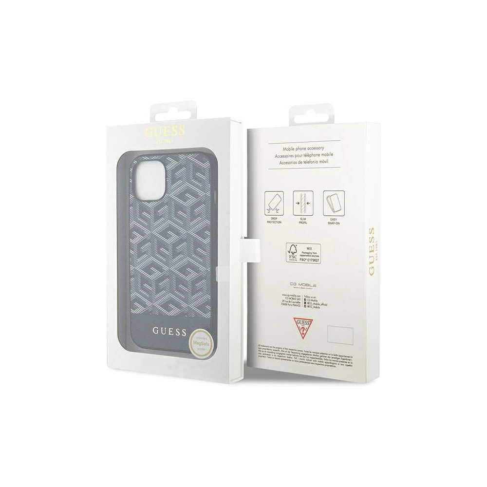 Hurtownia GSM - Case Guess GUHMP15SHGCFSEK Apple iPhone 15 / 14 / 13 Hardcase GCube Stripes MagSafe schwarz/black - GUE3313 - {ean13} - Hurt