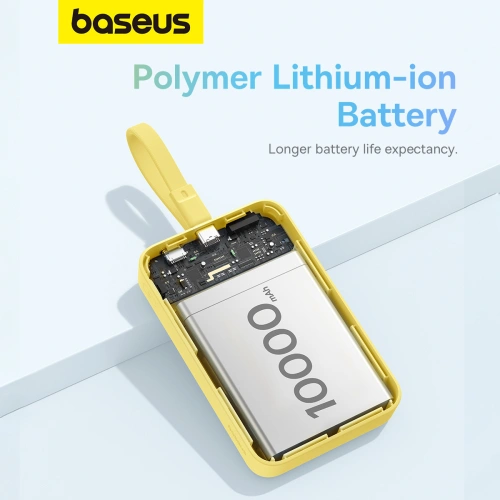 Baseus Magnetic Mini Power Bank 10000mAh 30W USB-C z ładowaniem bezprzewodowym MagSafe + wbudowany kabel USB-C