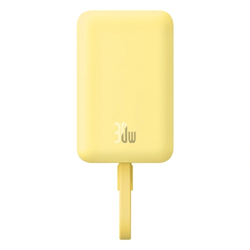 Baseus Magnetic Mini Power Bank 10000mAh 30W USB-C z ładowaniem bezprzewodowym MagSafe + wbudowany kabel USB-C