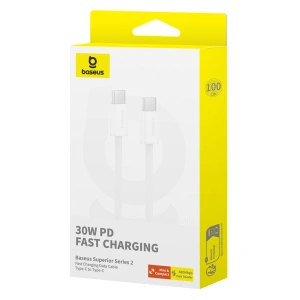 Hurtownia GSM - Kabel Baseus Superior Series ll USB-C / USB-C 30W 480Mb/s 1m weiß - BSU4848 - {ean13} - Hurt