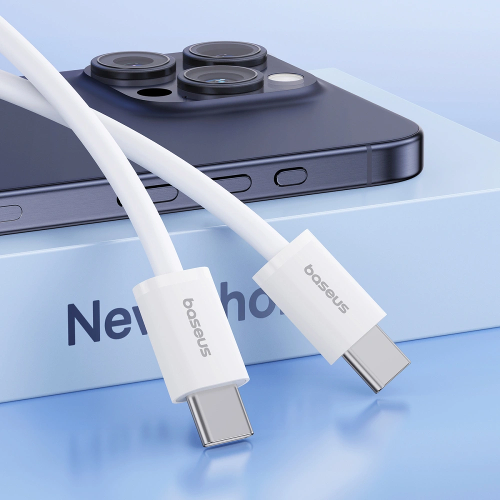 Wholesale Baseus Superior Series ll USB-C / USB-C cable 30W 480Mb/s 1m white - BSU4848 - {ean13} - Hurt