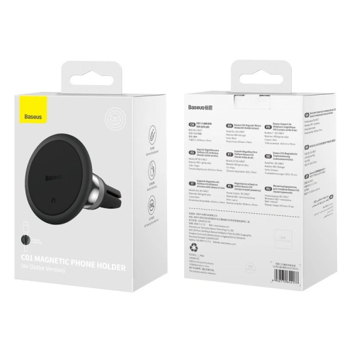 Uchwyt samochodowy na kratkę Baseus C01 Overseas Edition czarny