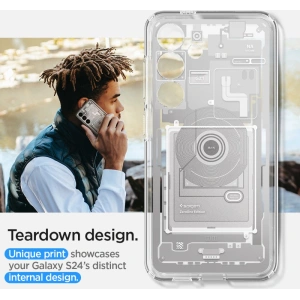Etui Spigen Ultra Hybrid Samsung Galaxy S24 Zero One White