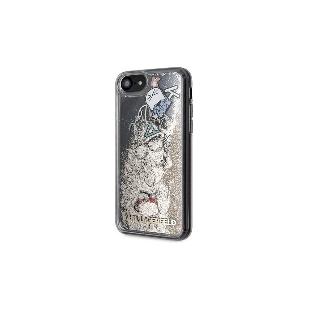 Hurtownia GSM - Karl Lagerfeld KLHCI8KSICGO Apple iPhone SE 2022/SE 2020/8/7 złoty/gold hard case Iconic Liquid Glitter - KLD077GLD - {ean13} - Hurt