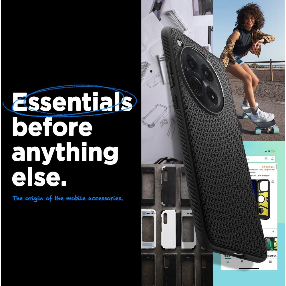 Hurtownia GSM - Etui Spigen Liquid Air OnePlus 12 Matt Fekete - SPN3351 - {ean13} - Hurt