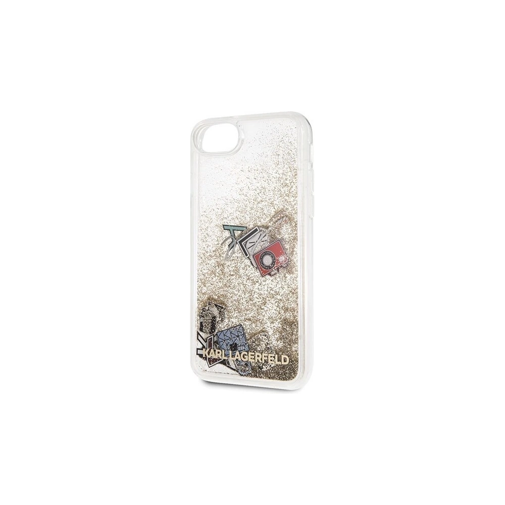Hurtownia GSM - Karl Lagerfeld KLHCI8KSICGO Apple iPhone SE 2022/SE 2020/8/7 złoty/gold hard case Iconic Liquid Glitter - KLD077GLD - {ean13} - Hurt
