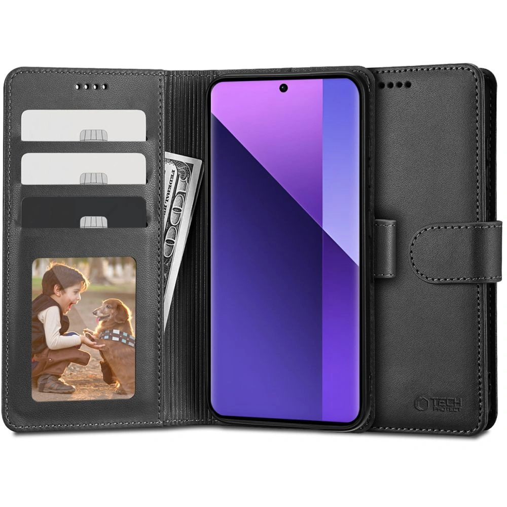Hurtownia GSM - Case Tech-Protect Wallet Xiaomi Redmi Note 13 Pro+ Plus 5G Schwarz - THP2665 - {ean13} - Hurt