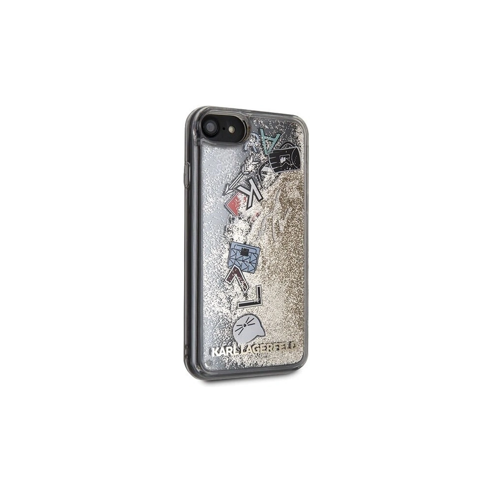 Hurtownia GSM - Karl Lagerfeld KLHCI8KSICGO Apple iPhone SE 2022/SE 2020/8/7 złoty/gold hard case Iconic Liquid Glitter - KLD077GLD - {ean13} - Hurt