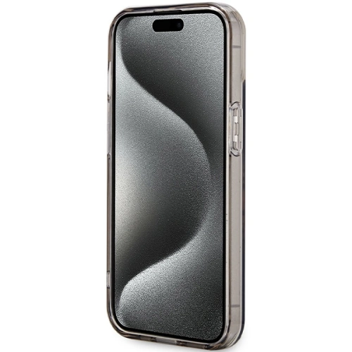 Etui Guess GUHMP15SHFWFCK Apple iPhone 15 / 14 / 13 hardcase IML Flowers Wreatch MagSafe czarny/black