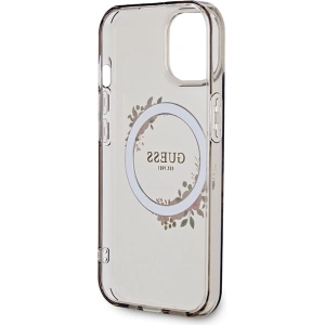 Hurtownia GSM - Case Guess GUHMP15SHFWFCK Apple iPhone 15 / 14 / 13 Hardcase IML Blumen Kranz MagSafe schwarz/black - GUE3320 - {ean13} - Hurt