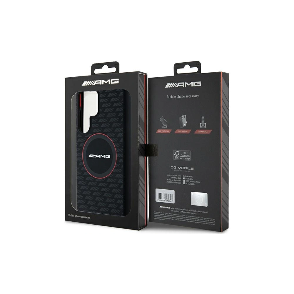 Hurtownia GSM - Etui AMG AMHMS24L23SMRK Samsung Galaxy S24 Ultra hardcase Silicone Carbon Pattern MagSafe negru/black - MRS95 - {ean13} - Hurt