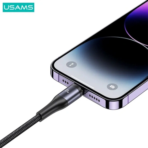 Kabel 3w1 USAMS US-SJ600 USB-C / Lightning / microUSB / USB-C 100W 1,2m czarny/black