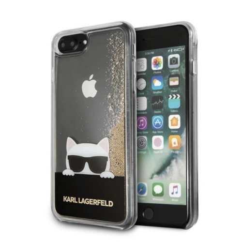 Karl Lagerfeld KLHCI8LCHPEEGO iPhone 7/8 Plus gold/złoty hard case Liquid Glitter